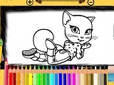 Talking Angela Coloring Book